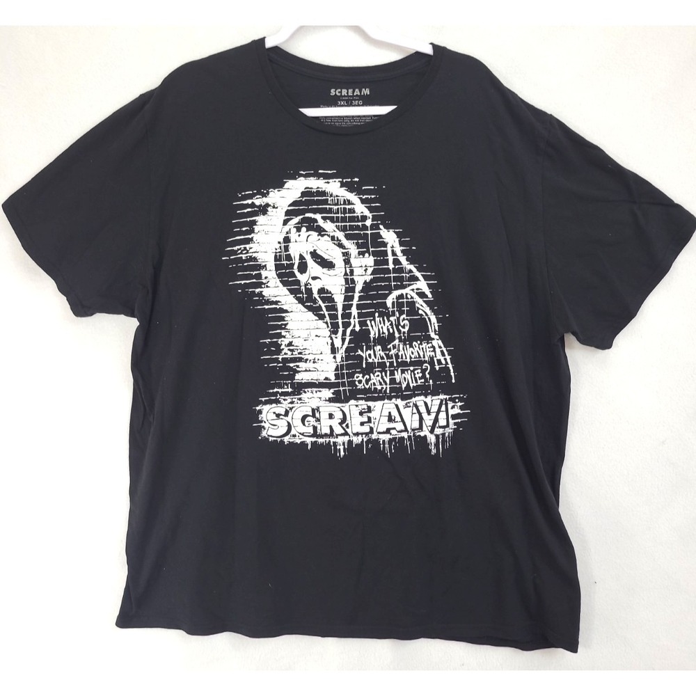 Scream Movie T Shirt Ghost face What's Your Favorite Scary Movie 3XL